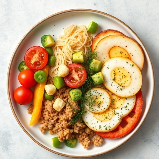 Healthy portion-controlled meal example