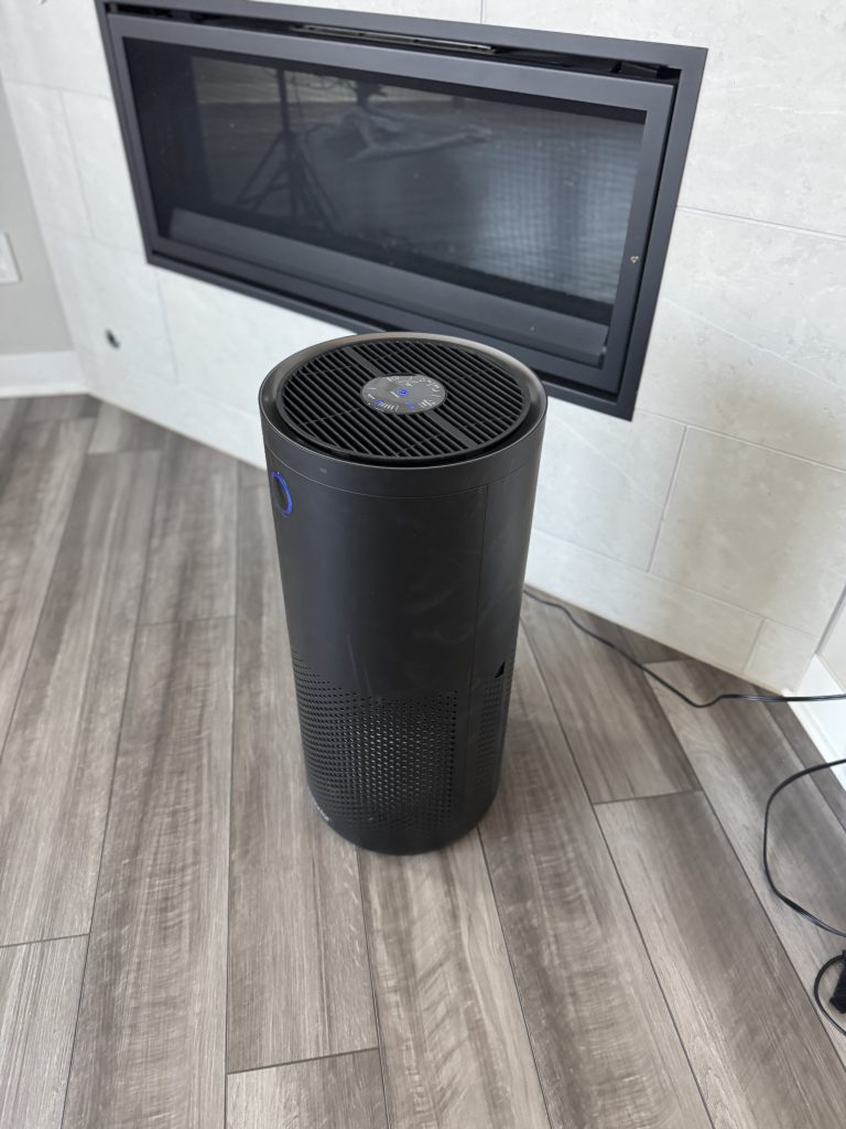 AirDoctor 4000 set up in my home for dust and pet hair testing.