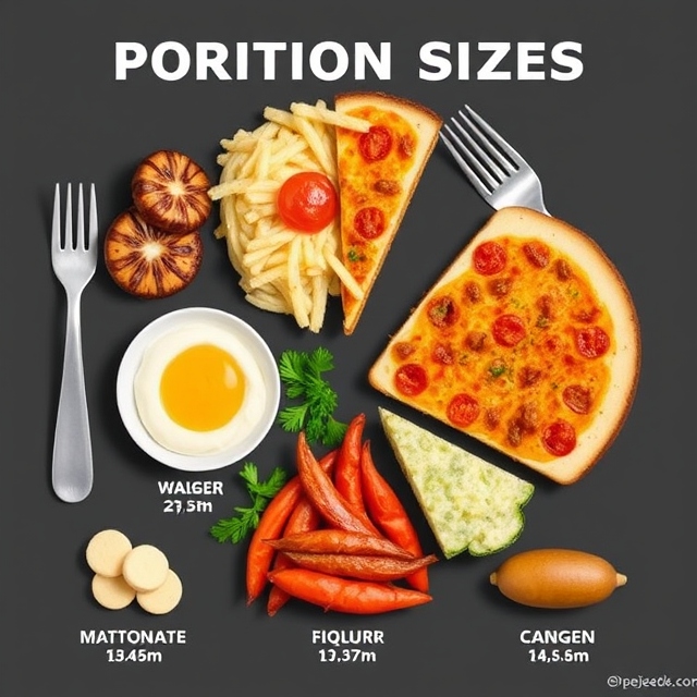 an infographic on portion sizes of common foods