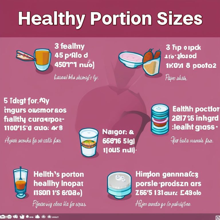 Infographic showing healthy portion sizes
