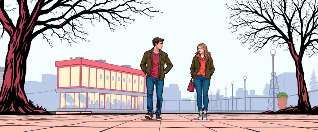 A supportive husband and his wife walk side by side, laughing under a sunny sky—proof walking works for real life.