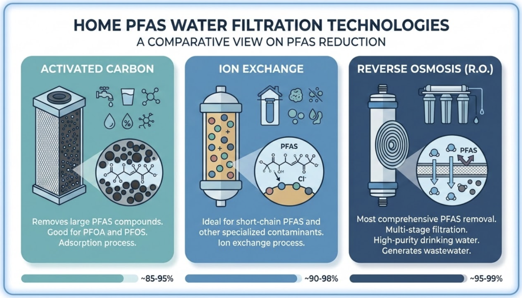 comparison of three home water filtration methods for removing PFAS