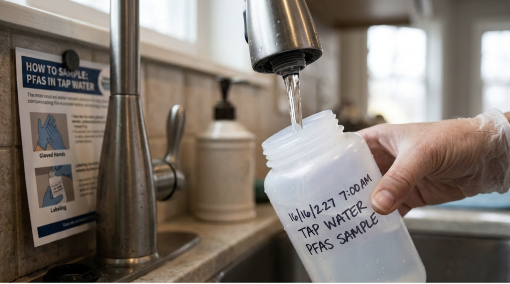 testing tap water for PFAS contamination at home