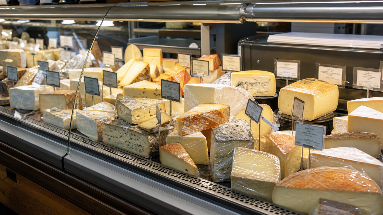 Specialty cheese counter at a grocery store similar to the recalled Whole Foods Cabricharme cheese