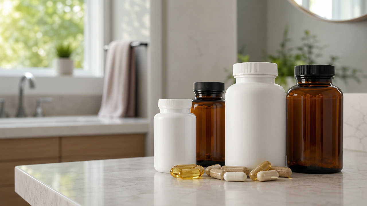 Tejocote root weight-loss supplement bottle on a counter with an FDA warning
